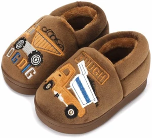 Girls Cute Cartoon Slippers with Memory Foam Kids Plush Warm Winter House Shoes - Picture 1 of 12