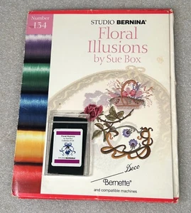 Tarjeta de diseño bordado Studio Bernina #134 ilusiones florales de Sue Box - Imagen 1 de 2