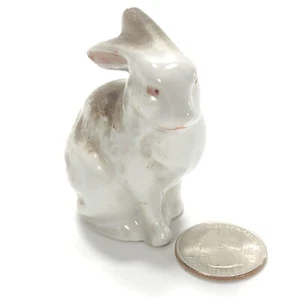 Vintage besetztes Japan Porzellan Figur Osterhase Hase 2 1/4 Zoll hoch - Bild 1 von 10