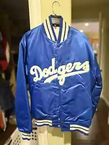 Vintage LA Los Angeles Dodgers STARTER Satin Jacket Size Large WORLD SERIES MLB - Picture 1 of 7