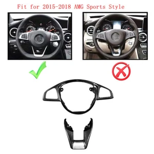 Genuine Carbon Fiber Steering Wheel Lower Cover Trim for Benz R172 SLC 2015-19 - Picture 1 of 19