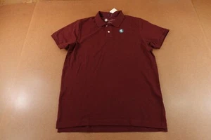 Aeropostale Mens 2XL Dark Cherry Short Sleeve Eco Uniform Pique Polo Shirt NWT - Picture 1 of 10