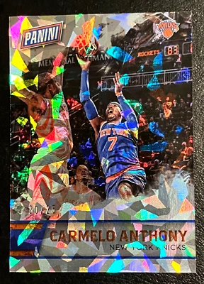 2016 Panini Father's Day Carmelo Anthony Cracked Ice Parallel SSP  #'d 20/25 - Image 1 of 4