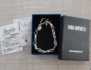 Final Fantasy X Square Tida Silver 925 Bracelet (Size 21) wz/Box&Manual Vintage - Picture 1 of 4
