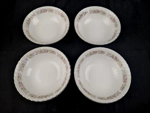 Vtg. Teahouse Rose Dansico Fine China, (set of 4) 6.25" Cereal Bowl, Pink Floral - Picture 1 of 7