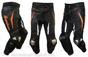 Suzuki Hayabusa Motorcycle Trousers Motorbike Biker Leather Pants Racing Gear-34 - Picture 1 of 3