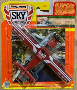 2022 Matchbox Sky Busters #12 Cessna® Caravan® DARK RED | VOLCANO RESEARCH - Picture 1 of 12
