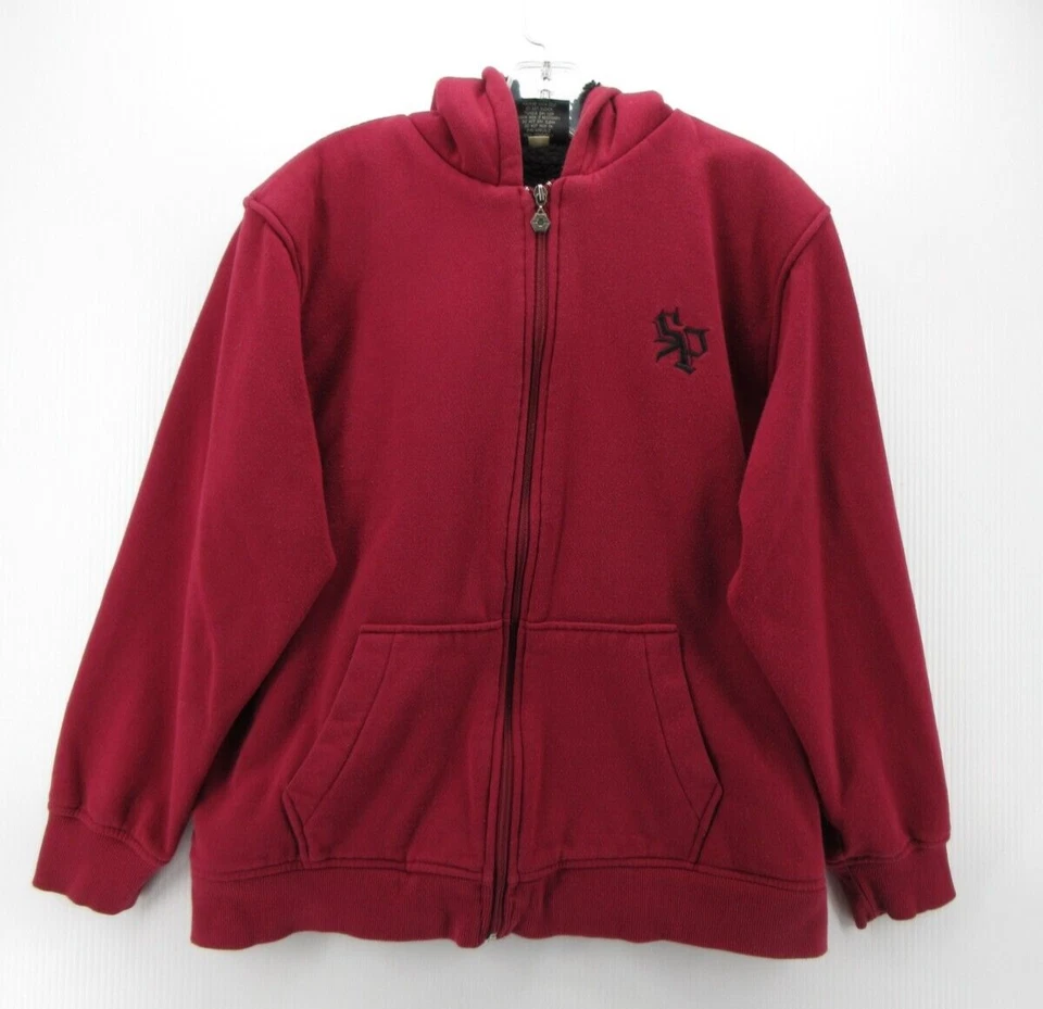 ВИНТАЖНЫЙ Southpole толстовка с капюшоном мальчиков XL красный фигурист хип-хоп флис с подкладкой Y2K - Изображение 1 из 4