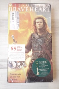 1995 Braveheart Mel Gibson Box Set Video Movie VHS Tape Sealed New Old Stock NOS - Picture 1 of 6