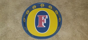 HTF FOSTER'S LAGER LOGO VASSOIO BIRRA IN METALLO OTTIME CONDIZIONI, DA COLLEZIONE - Foto 1 di 4