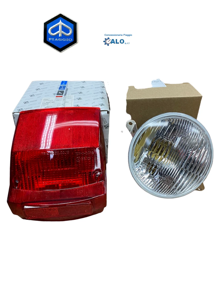 FARO ANTERIORE  E STOP POSTERIORE VESPA PX 125-150-200 PIAGGIO ORIGINALE - Immagine 1 di 1