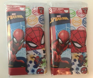 6 Pairs Spiderman Boys Briefs Underwear Size 6 - Picture 1 of 4