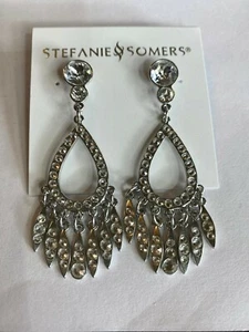 💖🌟NWT Stefanie Somers Water Swarovski Earrings in Crystal 30032🌟💖 - Picture 1 of 1