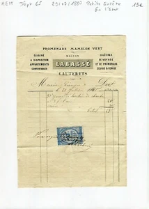Dépt 65 - Cauterets Promenade Mamelon Vert - Petite Entête Villégiature de 1880 - Picture 1 of 1