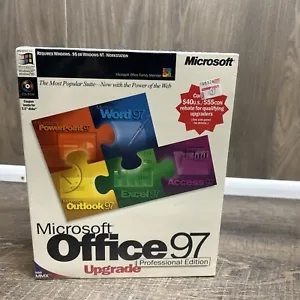 Microsoft Office 97 Professional Edition Upgrade SEALED COMPUSA Big Box - Picture 1 of 6