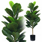 künstlicher Ficus Geigenfeige 95 cm Kunstpflanze Kunstbaum Echtholzstamm McPalms