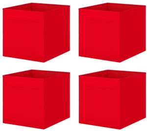 4 IKEA DRONA Storage Box Kallax Expedit, Box, 33x38x33 cm, Red NEW - Picture 1 of 7