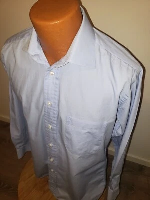 (15 33) Mens Burberry London Dress Shirt Blue Solid . - Image 1 of 4