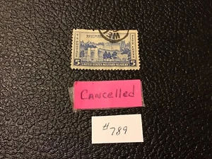 STAMPS US SCOTT 789 "West Point" 5 CENT 1937 USED - Picture 1 of 2