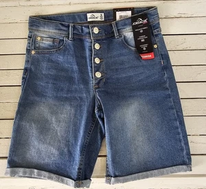 Jordache Mädchen Jeans Bermuda Shorts Größe 16 Knopfleiste verstellbare Taille neu mit Etikett - Bild 1 von 7