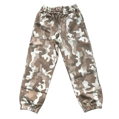 Lands' End Kids Drawstring Elastic Brown Camo Jogger Pants S Small 6-7 NWOT - Image 1 of 4