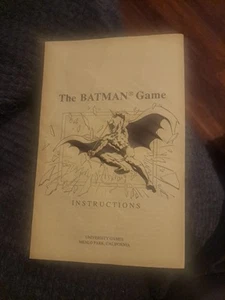The Batman Game University Games 1989- INSTRUCTION MANUAL ONLY Pre-owned  - Picture 1 of 5