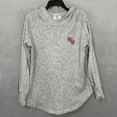 Florida State Seminoles Hooded Sweater Women's XL J. America Gray Pullover FSU - Image 1 of 4