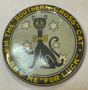 VINTAGE COMPACT MIRROR PURSE/ BAG POCKET MIRROR : Aussie 1940s - SOUTHERN CROSS - Picture 1 of 4