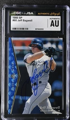 1995 SP Jeff Bagwell #60 JSA CGC Autografiado Firmado Auto Houston Astros Foto 1 de 2