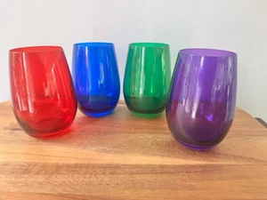 Marquis by Waterford JEWELS Stemless Balloon Wine Rocks glasses 16 Oz~Set Of 4 - Picture 1 of 8