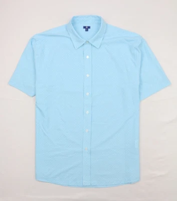 Мужская рубашка Footjoy Performan с коротким рукавом Цвет синий Размер 2XL Геометрический Общий Принт Синий - Изображение 1 из 4