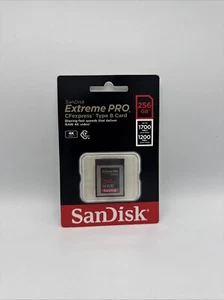 SanDisk Extreme PRO 256GB CFexpress Type-B Card, 1700MB/s Read, 1200MB/s Write - Picture 1 of 2