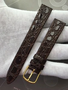 CORREA-STRAP RELOJ COCODRILO GENUINO MARRON 16MM "NEW OLD STOCK 1960-1970" - Imagen 1 de 3