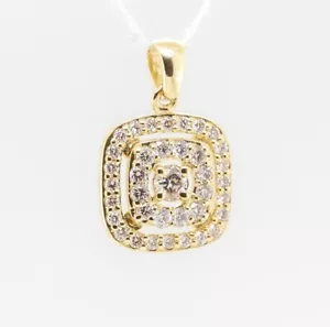 14ct yellow gold pedant - 0.41 ct natural diamond AIG certified - Picture 1 of 6