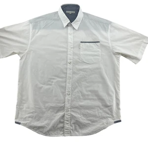 Marc Ecko Men's Size 2XLT Tall Solid White Short Sleeve Casual Shirt - Picture 1 of 10