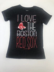 Genuine Merchandise Team Athletics Girls "I Love The Boston Red Sox" Gray Tshirt - Picture 1 of 2