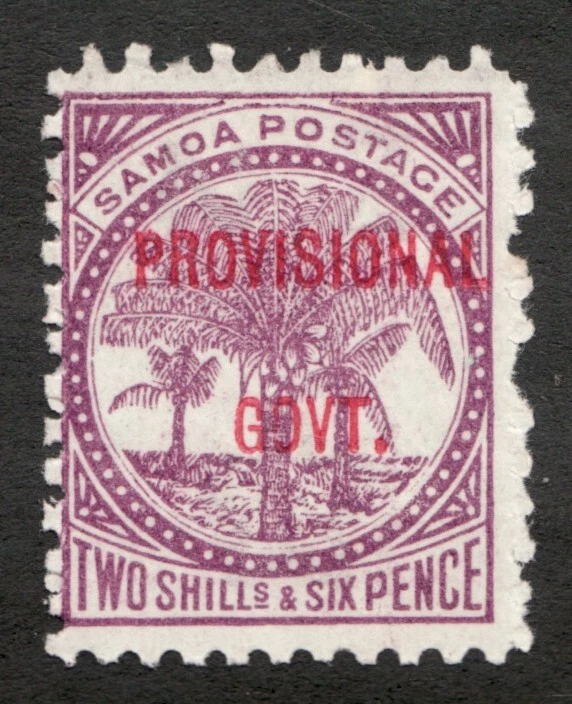 1899 Samoa - Sc# 38 - 2sh6p Provisional Government, Palm Tree - MH Cv$4.75 - Image 1 of 1