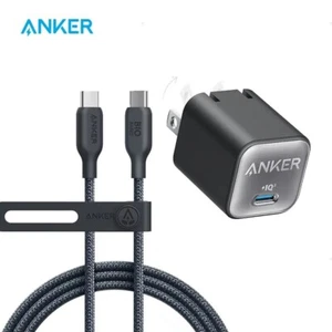 Ładowarka Anker 511 (Nano 3) Ładowarka USB C GaN 30W Szybkie ładowanie i kabel 240W 6FT - Zdjęcie 1 z 20