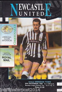 1990/91 NEWCASTLE UNITED V SWINDON TOWN 26-12-1990 Division 2 - Imagen 1 de 1