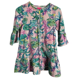 Lilly Pulitzer Girls Sutton Cover Up XL Amethyst Mermaid in the Shade Beach - Picture 1 of 10