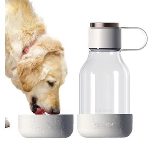 NUEVO Asobu BLANCO PERRO CUENCO Y BOTELLA DE AGUA 50-Oz Lite 2-En-1 mango de plato de viaje - Imagen 1 de 4