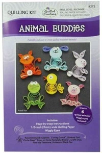 ANIMAL BUDDIES QUILLING KIT-Quilled Paper Craft/Farm-Katze-Hund-Schwein-Hase-Ente-Schwein - Bild 1 von 2