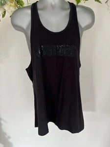 Gymshark Stringer Vest Top Mens Size S Black Gymshark Logo Power Top NEW Ox09 - Picture 1 of 10
