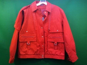 CONVERTIBLE JACKET / VEST CYCLONE RED 100% Cotton, Women's 12,  - Picture 1 of 12