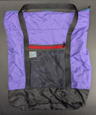 Bolsa tote de viagem vintage Eagle Creek década de 1990 náilon roxa com zíper anos 90 esqui - Imagem 1 de 4