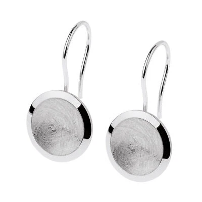 Ernstes Design Evia Ohrringe E526 mit geschliffener Oberfläche Edelstahl weiß - Bild 1 von 4
