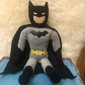 Batman Plush With Cape 16in DCComics Stuffed Toy Black and Gray - Picture 1 of 8