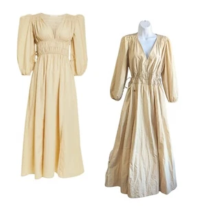 Neu mit Etikett Love the Label Maxikleid Blake Ecru Cottagecore gesmoktes Puffärmel Größe L - Bild 1 von 9