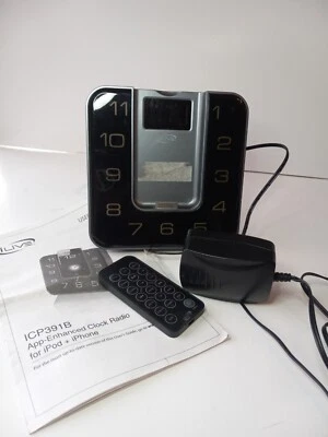 ICP391 B App Enhanced Clock Radio For IPod+iphone docking station - Image 1 of 4