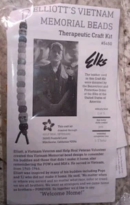 Help Heal Veterans Elliott's Vietnam Memorial Beads Therapeutic Craft Kit 5450 - Picture 1 of 2